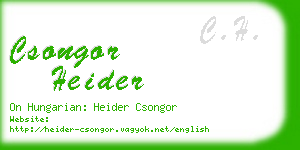 csongor heider business card
